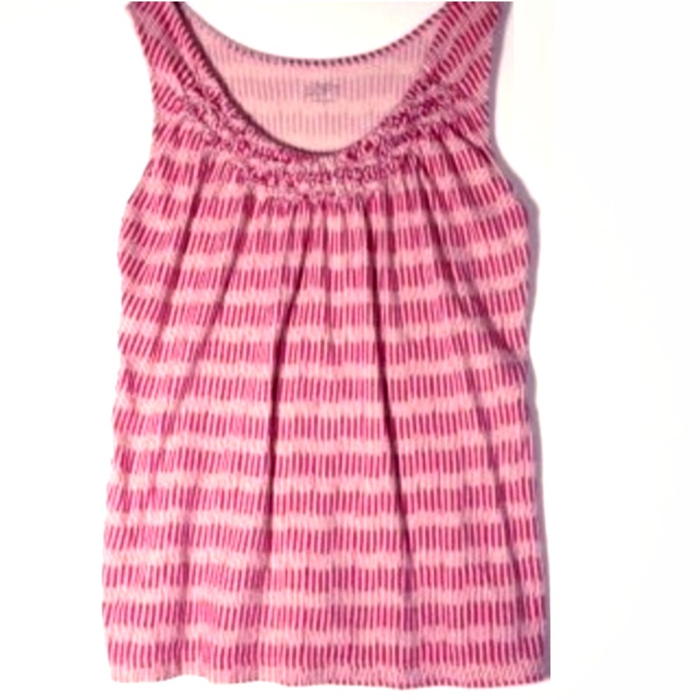 Ann Taylor LOFT Pink Abstract Print Tank